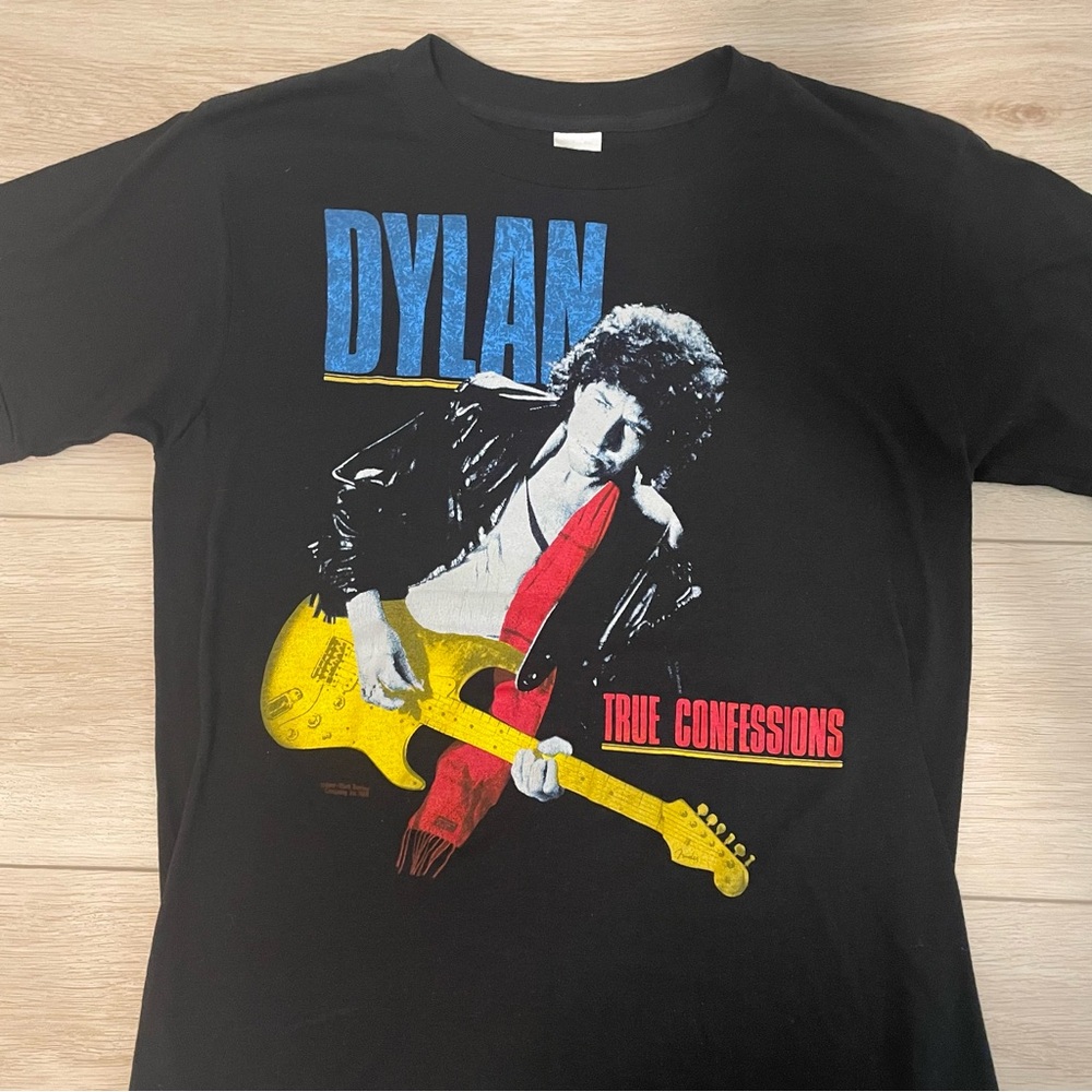 Vintage Bob Dylan Tom Petty True Confessions Tour Shirt 1986 Deadstock USA 19x27